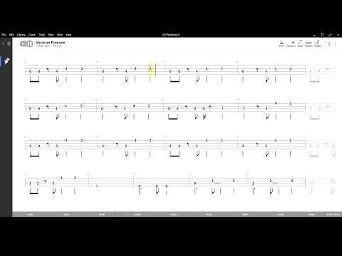 Vacenze Romane ( Matia Bazar ) ,Tablatura e base Senza Basso - Backing bass track-NO BASS