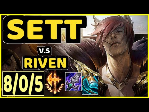 BEANSU (SETT) vs RIVEN - 8/0/5 KDA TOP GAMEPLAY - EUW Ranked MASTER