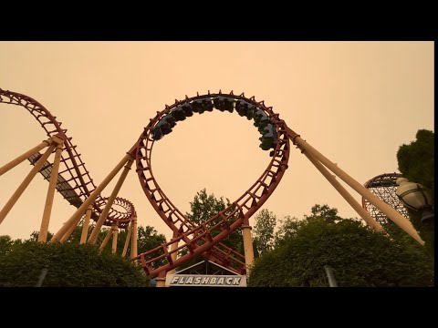 Off-ride footage of a Flashback train