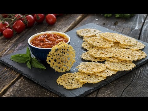 Parmesan Crisps with Marinara Sauce Recipe