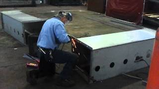 preview picture of video 'Grinding a piece of Stainless Steel for a fire box.'