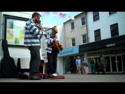 Busking in Falmouth at the Shanty Festival 2012