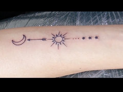 How to make sun and moon join tattoo temporary styles#viralvideo#viralshorts#short#viral#tattoo