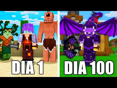 SOBREVIVI 100 DIAS EM UM MUNDO MEDIEVAL NO MINECRAFT