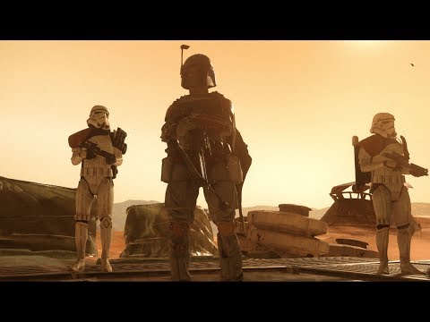 Boba Fett with Chewie's Bowcaster in EA Battlefront Mod