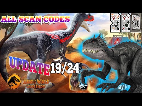 Jurassic World CHAOS THEORY 2025 MATTEL Scan Codes All Dinosaurs UPDATE 19/24 ULTIMATE SCORPIOS REX