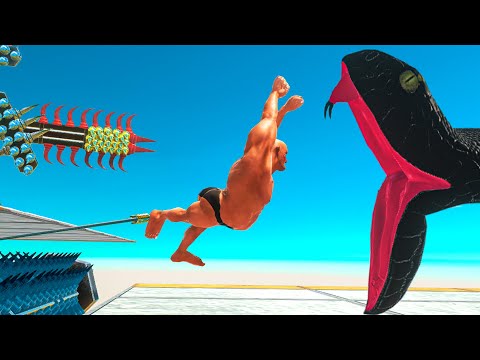 Parkourists vs Titanoboa Traps - Animal Revolt Battle Simulator