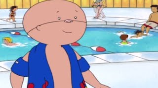 Funny Animated cartoon  Caillou learns to swim  WA