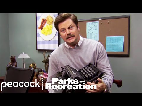 Ron Swanson's Typewriter (He's Super Jazzed) - Parks and Recreation