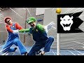 Mario VS Luigi Racing Super Mario Bro U Deluxe Level In Real Life