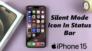 How To Show / Hide Silent Mode Icon In Status Bar Of iPhone 15 & iPhone 15 Pro