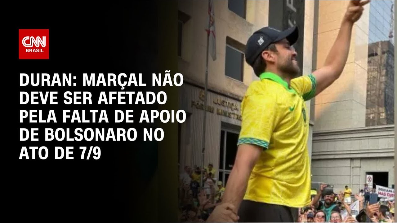 Duran: Marçal não deve ser afetado pela falta de apoio de Bolsonaro no ato de 7/9 | AGORA CNN