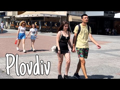 Knyaz Aleksandar I Street. Plovdiv, Bulgaria