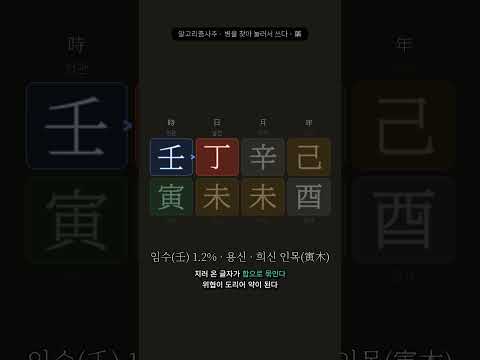 약한데도 돕지 않는다, 먼저 병을 눌러야 하니까 | 알고리즘으로 푸는 사주 5