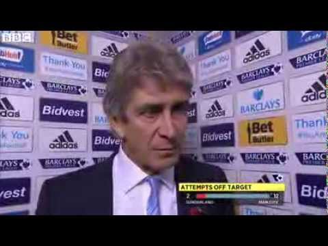 Sunderland vs Manchester City 1-0 - Manuel Pellegrini (10-11-13)
