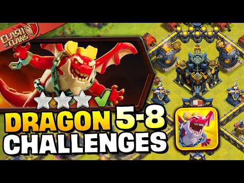 Easily 3 Star Dragon Escape Challenges 5-8 (Clash of Clans)