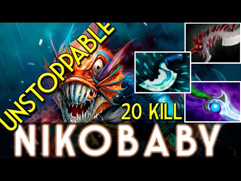 NikoBaby [Slark] Unstoppable Dagger Offlane Ganking WTF Plays | Dota 2 Gameplay 7.22