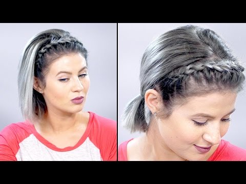 HOW TO: Lace Braid Headband on Short Hair Tutorial |...