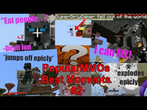 Part 2! PopularMMOs Lucky Block Bedwars Funniest Moments (imo)