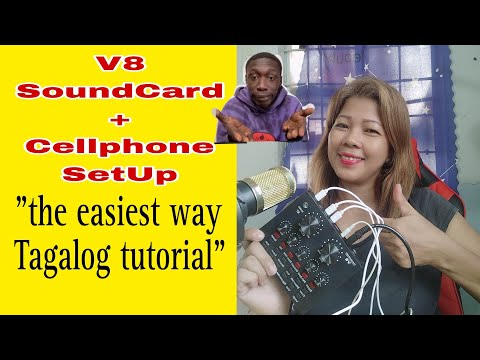 V8 SoundCard + Cellphone Setup the easiest & fast way - Tagalog Tutorial #livestream #live