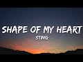 Sting - Shape Of My Heart (Lyrics)
