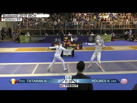 2019 241 T64 07 F E Individual Budapest HUN WCH 1 HOLMES USA vs TATARAN ROU