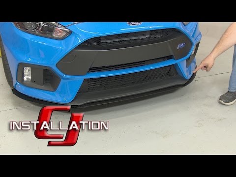 Focus RS Rally Innovations Front Splitter Aluminum Three-Piece Matte Black 2016-2018 Installation