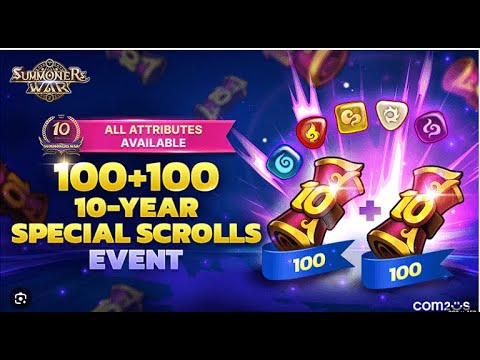 summoners war, 10th anniversary, opening 270 scrolls
