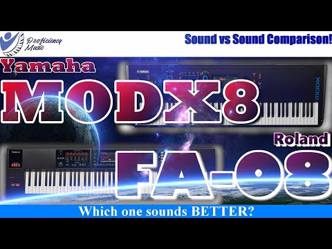 Yamaha MODX8 vs Roland FA-08: Sound vs Sound COMPARISON!