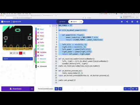 Python Code Drives Microbit Cutebot