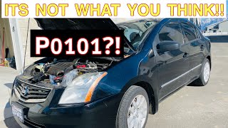 DIY Nissan Sentra P0101 EASY fix Mass Air Flow Sensor Intake Hose 2007-2012 Check Engine Light MAF