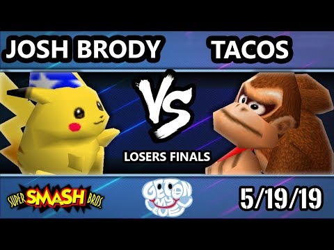 GOML 2019 SSB64 - Josh Brody (Pikachu) Vs. tacos (Donkey Kong) Smash 64 Tournament Losers Finals