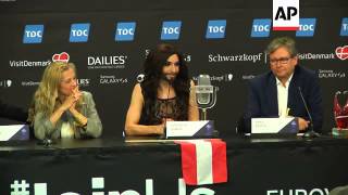Austria's delighted Conchita Wurst says contest win "overwhelming"