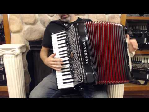 SCANPOLIXH96BK - NEW Black Scandalli Polifonico IX Piano Accordion LMMH 37 96 $5499