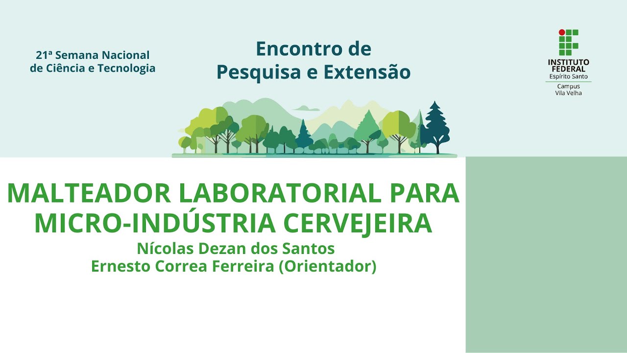 MALTEADOR LABORATORIAL PARA MICRO-INDÚSTRIA CERVEJEIRA (EPEX - IFES)
