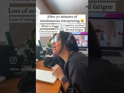 The Simultaneous Interpreter who couldn’t (not for more than 30 minutes at least). 😩