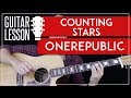 Counting Stars Guitar Tutorial - OneRepublic Guitar Lesson 🎸 |Easy Chords + No Capo + Guitar Cover|