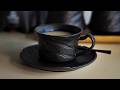Чашка чайна з блюдцем Wilmax Slatestone Black 180 мл (WL-661151 / AB) відео іконка 1