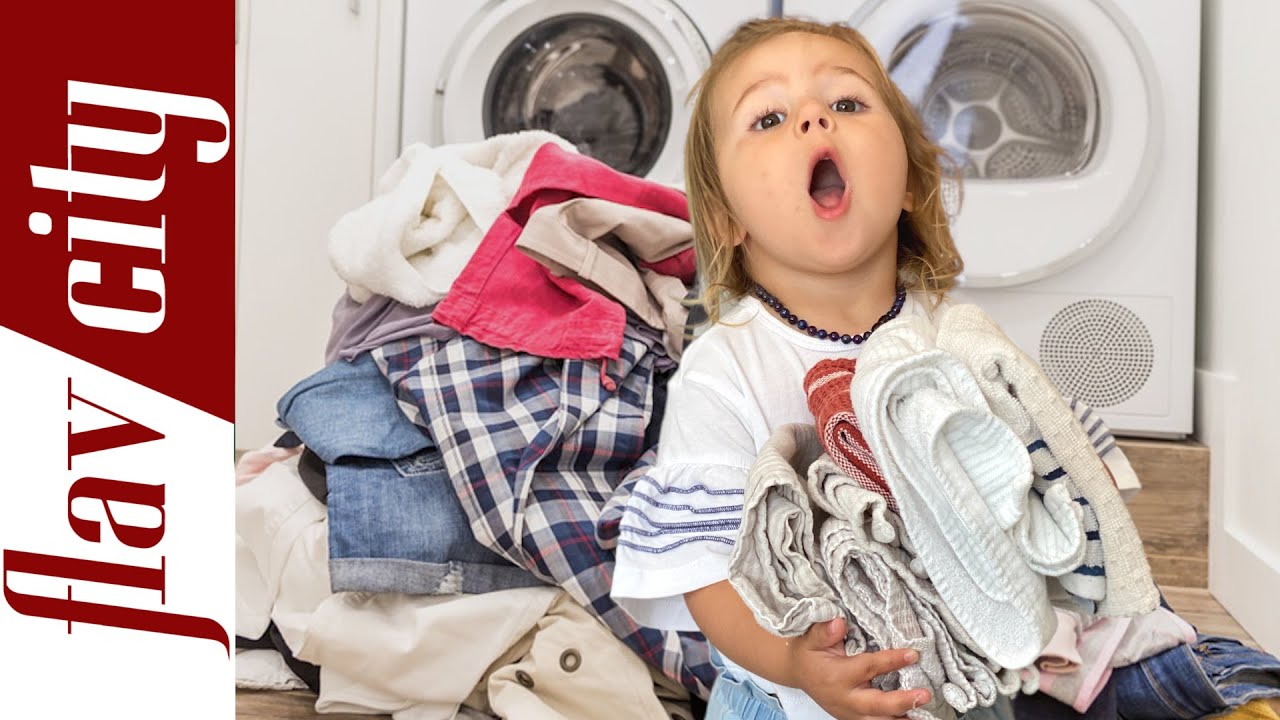 2 Year Old Does The Laundry #shorts