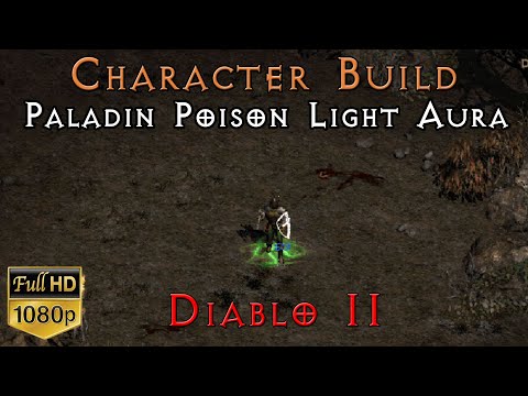 Paladin Poison Light Auradin | Diablo 2 | D2 Character | PVP Non-Tele Build | Gear Skills Stats Demo