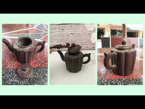 Dark clay zisha yixing teapot