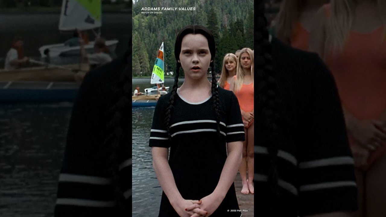 Wednesday can't swim 🖤 | Addams Family Values | Paramount #shorts