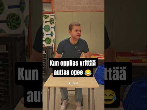 Oppilas joka yrittää auttaa opee, mut on ite kaikista pahin 😂  #koulu #hauska #huumori #ope