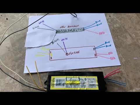 Fluorescent ballast repair wires don’t match (old) magnetic to (new) electronic.Color wire different