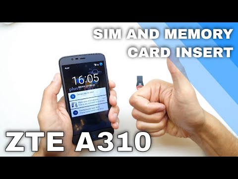 ZTE BLADE A310 - How to Insert SIM card and Micro SD card in ZTE