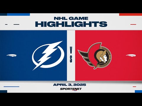 NHL Highlights | Lightning vs. Senators - April 3, 2025