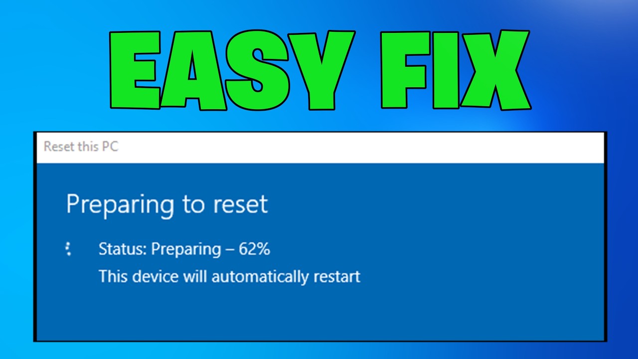 How To Fix Windows 11 Reset Stuck at Number%✅