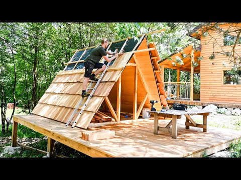 FULL BUILD: A - Frame Cabin to enjoy the relaxing sleep!