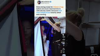 Ricky gets ready for Ariana’s hug before she even reaches him and fans melt #arianagrande