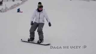 preview picture of video 'Nauka jazdy na snowboardzie. Rzeczka - Sokolec'